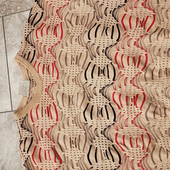 COOGI AUSTRALIA COTTON TAN PRINT EUC UNISEX SWEATER SIZE  SMALL - Picture 2 of 7